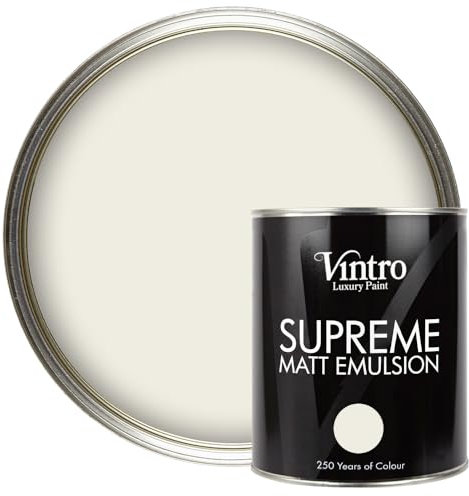 Vintro | Cream | Luxury Matt Emulsion | Smooth Chalky Finish | Multi Surface Paint | for Walls, Ceilings, Wood and Metal | 1L (Cream - Trafalgar Square)