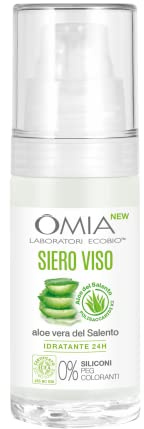 Omia, Siero Viso Idratante con Aloe Vera del Salento, Trattamento Viso Idratante per il Viso e il Contorno Occhi, Ideale come Base Trucco, 30 ml