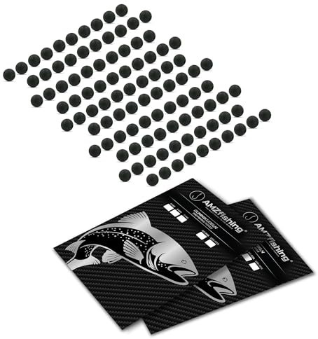 AMZfishing® 100 Gummiperlen Set | Gummistopper Angeln | Gummiperlen Angeln Stopper-Perlen zum Angeln Perle Angeln Gummikugeln Angeln (100-3mm)