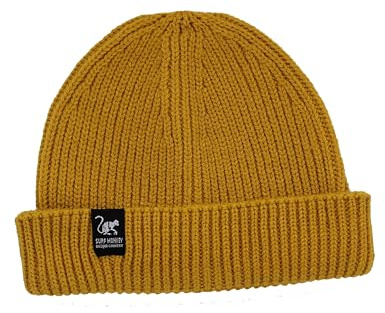 SURF MONKEY Gorro Docker Reciclado Hombre/Mujer - Talla única - Beanie Poliéster Reciclado - Wear&Care (Oro)