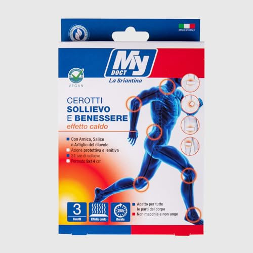 My Doct Cerotti Sollievo Effetto Caldo, Dolori Muscolari, Articolari, Reumatici, Mestruali e Torcicollo, 14x9 cm, 3 pz