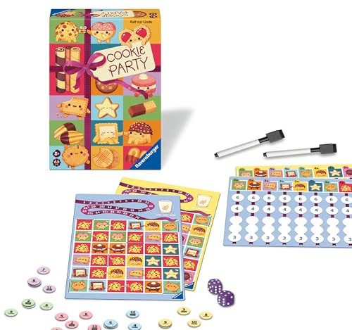 Ravensburger - Cookie Party | Giochi Da Tavolo Adulti E Bambini | Per Bambini 8 Anni O Più | Giochi Di Società | 2-5 Giocatori | Per Tutta La Famiglia