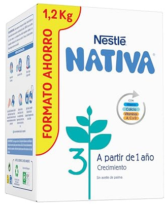 Nestlé Nativa 3 Leche De Crecimiento En Polvo Para Bebés A Partir De Los 12 Meses, Estuche De 1200 G
