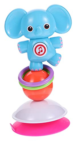 Toyvian Jouet Rotatif pour Garçon Fille Forme Éléphant Jouet avec Ventouse Garçon Fille Plastique pour Nourrisson