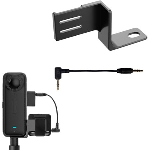 Espansione microfono per Insta360 X5/X4 Sport Camera Accessori, Supporto microfono Cold Shoe per Insta360 X5/X4 Supporto microfono con cavo adattatore