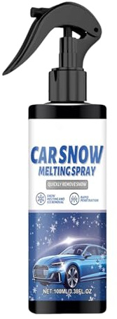 Descongelador para ventanas de coche, 100 ml, agente de deshielo para ventanas de vehículos, para camiones, caravanas, viajes diarios por carretera, viajes nocturnos, estacionamientos nocturnos