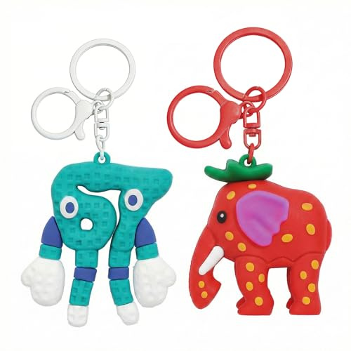 2 llaveros 67 & elefante fresa regalo gracioso para amigos, peluche six seven, six seven peluche