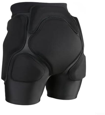 Pantalones cortos protectores de cadera para hombre y mujer con almohadillas de EVA gruesas para esquí, patinaje, hockey sobre hielo, ropa interior negra