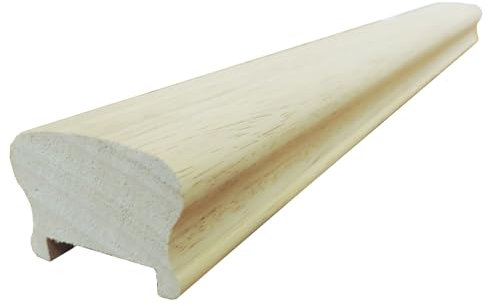 Onlywood Corrimano Legno SAGOMATO Ayous grezzo 46 x 32 mm - Asta da 3 Metri