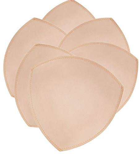 TopBine Removable Bra Pads Inserts Women's Comfy Sports Cups Bra Insert for BIkini Top Swimsuit (3 Beige L, C/D)