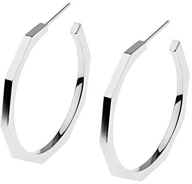 Ernstes Design Evia Ohrringe Creolen E543 Edelstahl weiß
