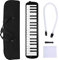 Melodica 37 Tasten Tastatur Melodica Blasmusikinstrument für Anfänger Professionelles Training mit Einfacher Installation(schwarz)
