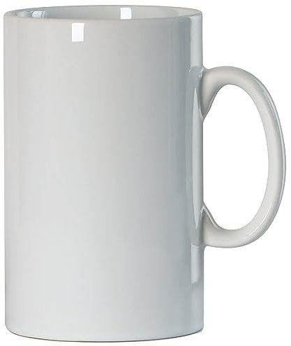 Smilatte Taza de café de cerámica extra grande de 28 onzas, taza de té clásica de porcelana M018 con asa para oficina y hogar, color blanco