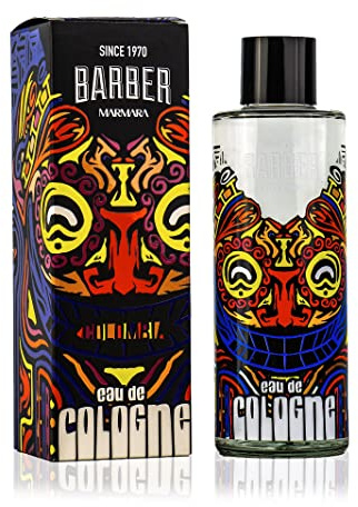 BARBER MARMARA COLOMBIA Limited Edition Eau de Cologne 500 ml | Bottiglia di vetro da uomo | Confezione regalo | Profumo da uomo | Aftershave Men | Regalo per uomini – Cologne barber |