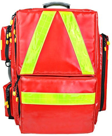 Team Impuls NFA Notfallrucksack PROFI RED - Extensive XL inkl. Modultaschen - LEER rot aus Plane