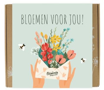 Blossombs Bombes à graines Boîte cadeau moyenne avec 9 bombes à fleurs - Des fleurs pour vous ! - Arbres à semences, fleurs sauvages, mélange de graines de fleurs, cadeau floral pour papillons,