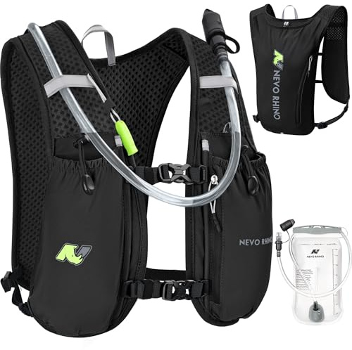 N NEVO RHINO Running Vest,Hydration Vest 5L with 1.5L Water Bladder,Lightweight Hydration Pack Water Backpack for Hiking Race