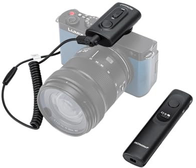 PROfezzion 165ft Drahtloser Fernauslöser Fernbedienung für Panasonic S9, G100D, 16 Kanäle, Klemme Kompatibel mit Stativ, Unterstützt 5 sec Verzögerung, Unbegrenzte Serienaufnahmen & Bulb Shot