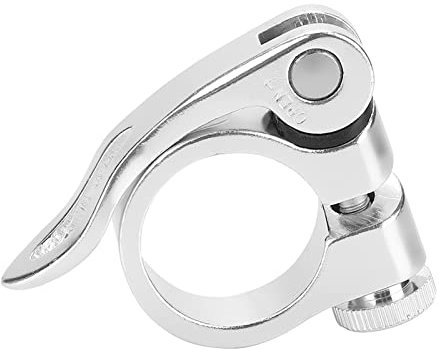 Sadelstolpe, 25,4 mm diameter rostsäker snabbkoppling sadelstolpsklämma, för 25,4 mm sits cykel (SILVER)