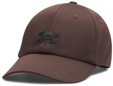 Under Armour Donna Blitzing Adjustable, Cappello con Visiera Curva per un'efficace Protezione Solare, Cappellino Sportivo Traspirante con Chiusura Regolabile,Kona Brown/Black,OSFM