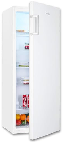 Exquisit Kühlschrank ohne Gefrierfach, 241 Liter, 5 Ablagen, Türanschlag wechselbar, Gemüsefach, Temperaturregelung, Handgriff, KS320-V-H-050D weiss