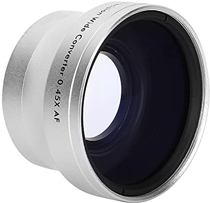JUROUPI 0.45x Silver Ottico Veroga Ottico Magnificazione Angolare Largo Lence Aggiuntivo per Lenti per Fotocamera da 37 Mm