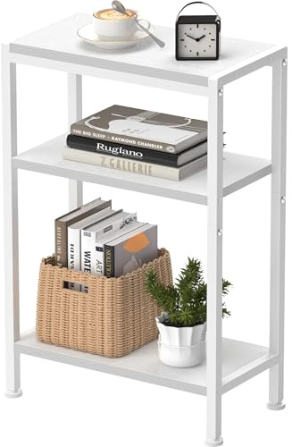 Vantimo Table D'appoint étroite, PetiteTable avec étagères étroites et Rangement Armoires Organisatrices D'appoint pour Canapé Espaces étroits pour Salon Chambre Cuisine Balcon Bureau
