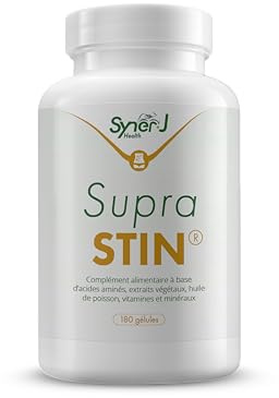 SupraSTIN | Suplemento natural para la salud intestinal | Aloe vera, L-glutamina, quercetina, vitaminas B y D, zinc | 180 cápsulas | 3 meses | SynerJ Health