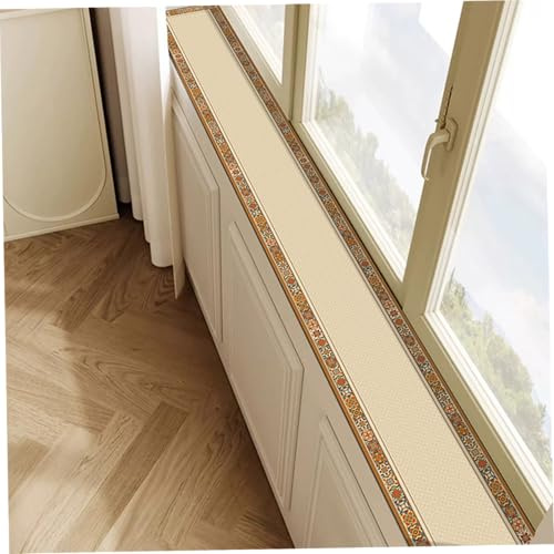 SMELEYOU Protecteur de Rebord de fenêtre, Couverture étroite Anti-poussière, tampons Rebord fenêtre absorbants, Peuvent être coupés pour Les fenêtres Chambre à Coucher, 20x200CM