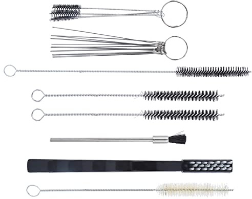 BRRNOO Kit de Limpieza de 21 Uds., Accesorios de Hardware, Piezas de Aerógrafo, Herramientas de Pulverización Portátiles para Uso Doméstico y Profesional