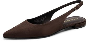 DREAM PAIRS Women's Low Heel Pointed Toe Dress Ballet Flats | Versatile style, Classic style, Elegant design, TPR outsole, Non-slip sole, Adjustable buckle, Wedding-ready