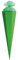 Schultüte - Rohling - GRÜN - 85 cm - mit Holzspitze/Tüllabschluß - Zuckertüte Roth - zum Basteln, Bemalen und Bekleben Bastelschultüte