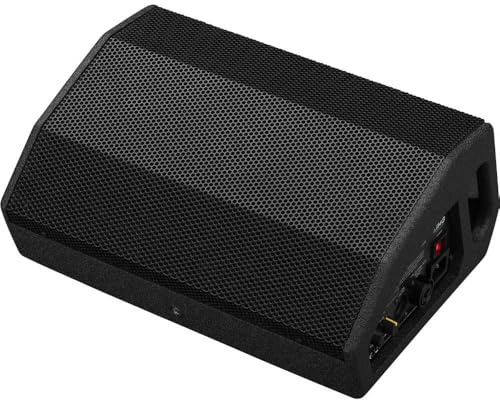 IMG STAGELINE FLAT-M200 aktive PA-Bühnenmonitorbox, kompaktes und flaches Fullrange-System inkl. Class-D-Verstärkersystem, 300 Watt, in Schwarz