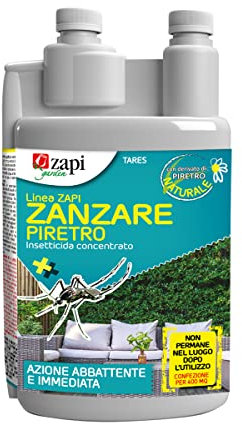Zapi Garden | Zanzare Piretro Concentrato - Insetticida per Zanzare, Insetticida Concentrato Contro Zanzare, Insetticida Anti Zanzare, Insetticida Esterno Giardino, 500ml