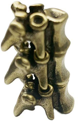 TAOYATAO Brass Vertebra EDC Paracord Keychain Bead Bracelet Accessories, Necklace Pendant, Lanyard, Brass Charms (3 pcs)