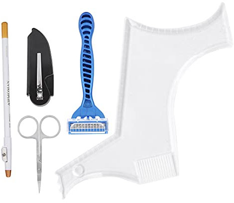 Strumento per modellare la barba, forbici per pettine pieghevoli Set per la cura della barba Forbici per modellare la barba Set per la cura della barba per la casa per il salone