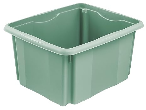 keeeper Aufbewahrungsbox mit Dreh-/Stapelsystem, 41 x 34,5 x 22 cm, 24 l, Emil, Nordic Green