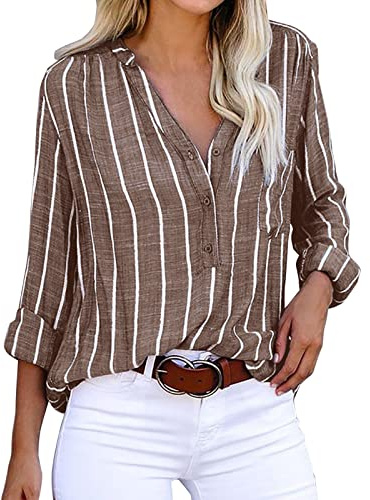 Damen Hemdbluse UV Schutz Langarmshirt Damen Schnell Trocknende Sport Shirts Wandershirt Safari Casual Button Up Tops Strandurlaub Elegant Bluse Langarm Funktionshemd Wanderhemd Safari Reisen Golf
