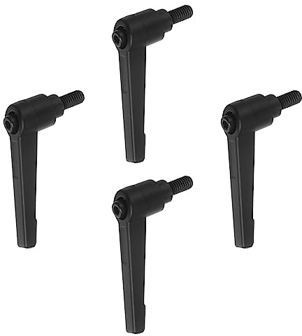 QUARKZMAN Ajustable Sujeción Palanca Manijas M6 x 12mm Negro 4uds