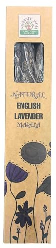 Incienso Botánico Natural Masala - Incienso Tradicional India Namaste - 1 cajetilla de 30 Gramos (Lavanda Inglesa)