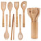 Rongxze 7 Stücke Kochutensilien Set, Holz Küchenutensilien, Küchenhelfer Holz für die Küche, Pfannenwender, Holzlöffel, Antibakteriell und Hitzebeständig, Hochwertige Küchenutensilien