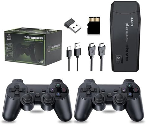 Console di gioco retro.Mini console wireless USB HD Game Stick TV Console di gioco integrata 38000 giochi Treasure Console di videogiochi. Portatile e facile da trasportare