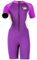 Kinder Neopren Shorty Nassanzüge Shorty 2.5mm Neoprenanzug Mädchen Frontverschluss wärmend haltend für Schwimmen Schnorcheln Surfen Tauchen Purpur L Größe