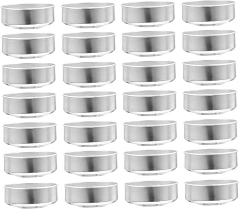 MUELODSIC 100 Piezas de Latas de Aluminio Circulares para Hacer Velas, Resistentes al Calor y Alta Temperatura, Estuche Vacío Adecuado para Fabricación de Velas