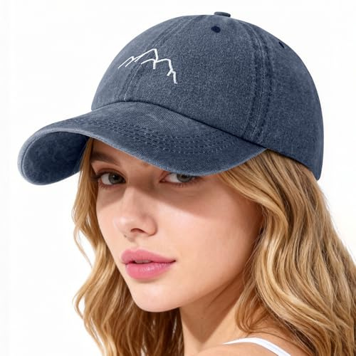 Lonya Cappello Baseball Donna con Visiera Tennis da Golf Visor Sportive Unisex Cappellino Casuale Baseball cap Regolabile Berretto Uomo Estivo Montagna,Blu Navy