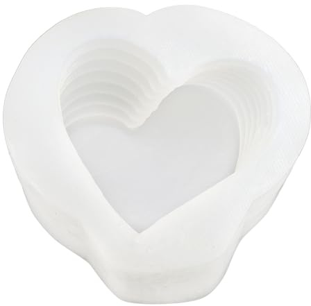 ANKROYU Moldeo de silicona con forma de corazón giratorio Diseño único en 3D Flexible y fácil de desmoldar para pasteles Chocolates Postres Velas Proyectos de manualidades para hor