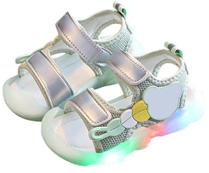 Zapatos para aprender a andar para bebé, sandalias para niñas, zapatos descalzos, anticolisión, sandalias de dedos para exteriores, ligeras, transpirables, sandalias deportivas para caminar, suelas