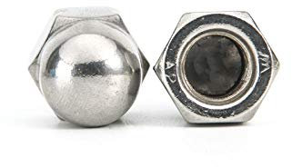 304 Edelstahl-Überwurfmutter, Überwurfmutter, Überwurfmutter, Ziermutter, Rundkopf-Überwurfmutter-M6