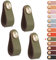 LEREATI 4pcs Poignée Meuble Cuir, Bouton Porte Placard Poignee Cuir Bouton de Tiroir, Poignee de Meuble Vintage pour Armoires, Commode, Cuisine, Salle de Bain (Vert, Monotrou)