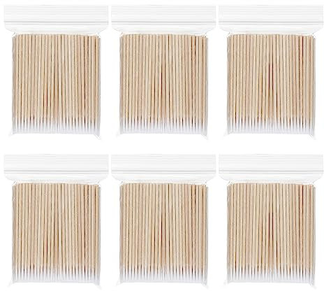 600 spitze Wattestäbchen, verwendbar für Tätowierungen, Augenbrauen-Tätowierungen, Schönheitsmaniküre, Entfernen des inneren Eyeliner, Einweg-Reinigungs-Wattestäbchen